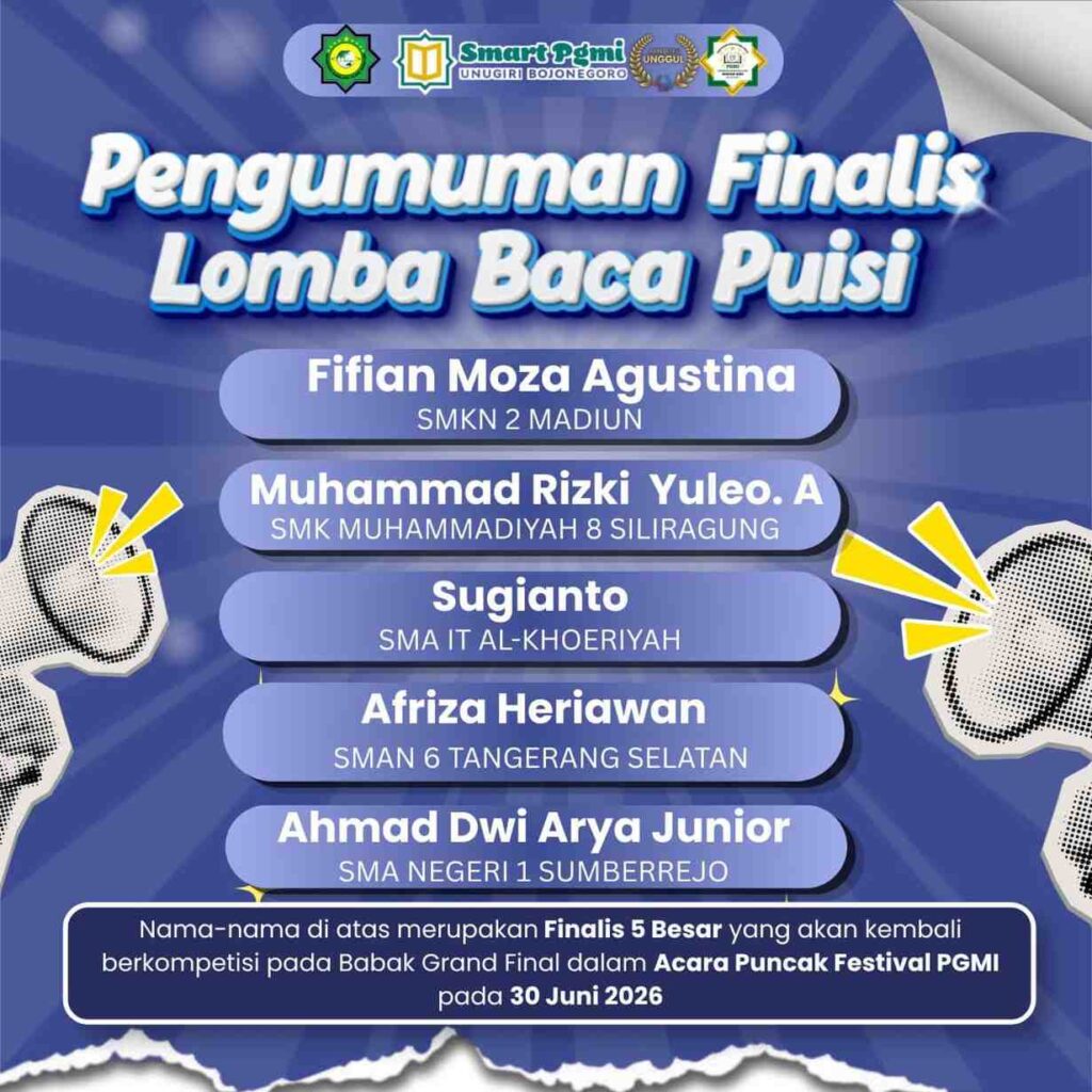 Pengumuman Finalis Lomba Puisi