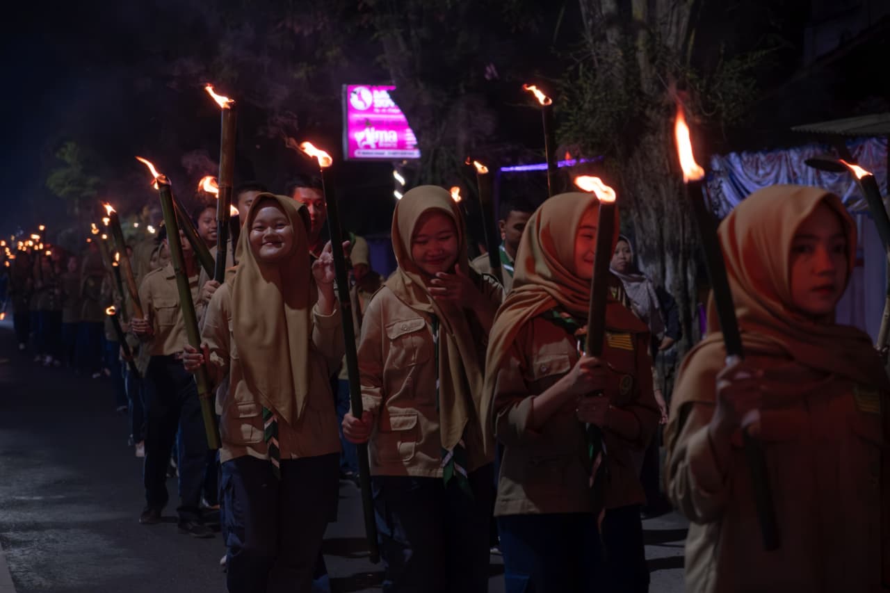 Kemah Akbar dan Takbir Keliling Iduladha 1447 H SMK Models Sukses Dihelat